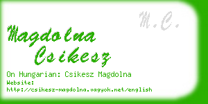 magdolna csikesz business card